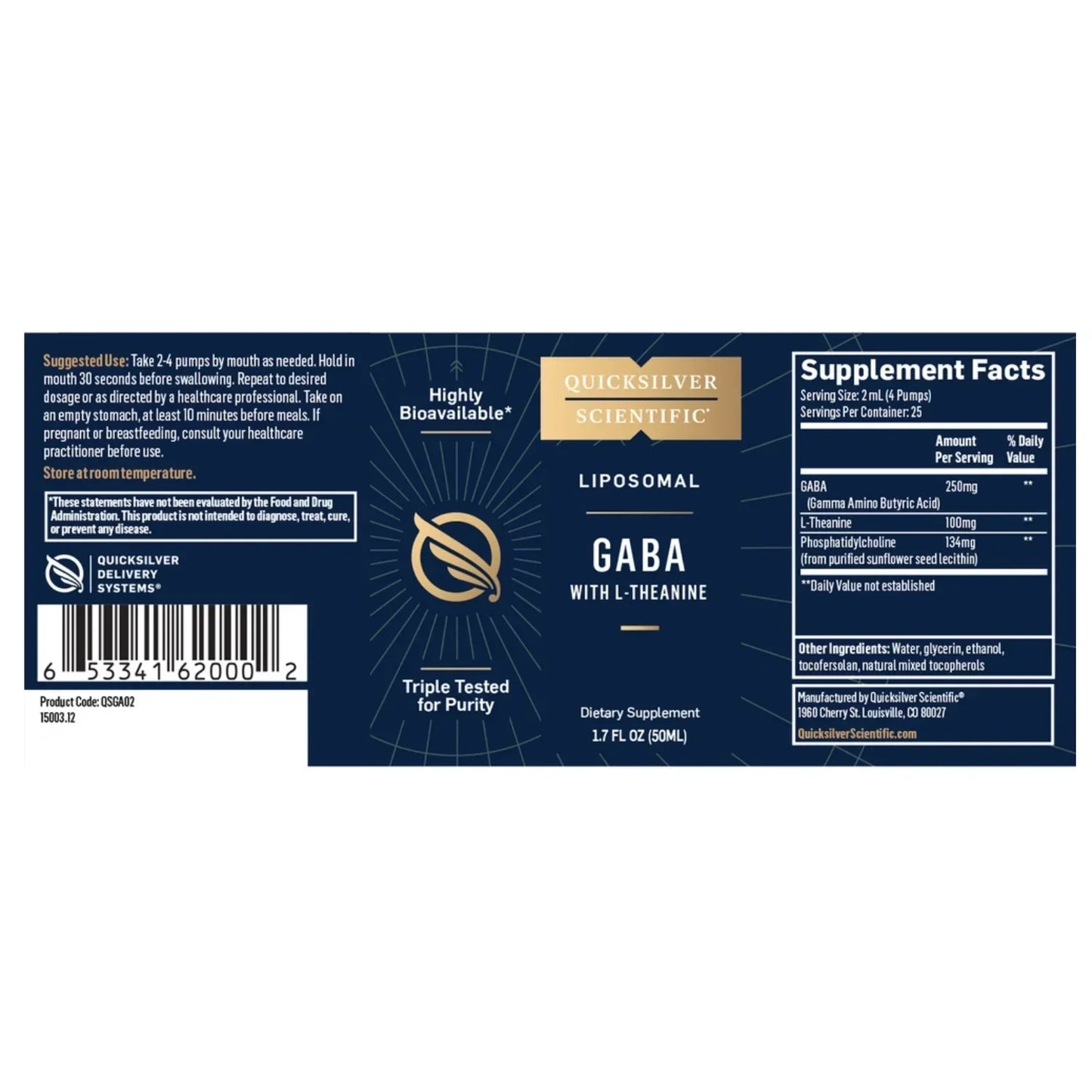 GABA Liposomal - Quicksilver Scientific