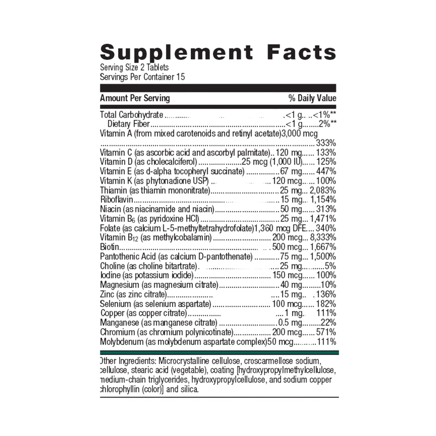 PhytoMulti_Multivitamin_Tablets_Suppliment_Facts_by_Metagenics